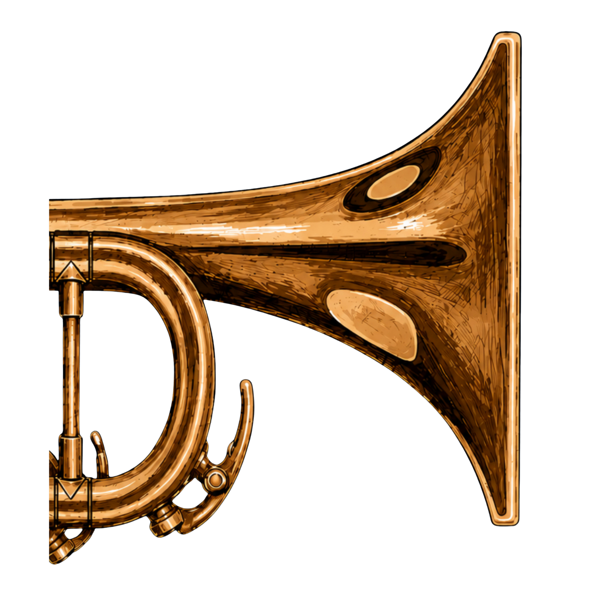 The Next 100 trumpet emblem